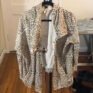 Free People Leopard Cartigan